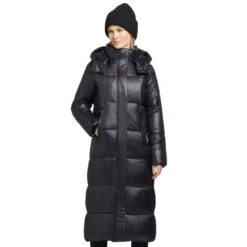 Khujo Emoria Shiny Mantel Black Damen